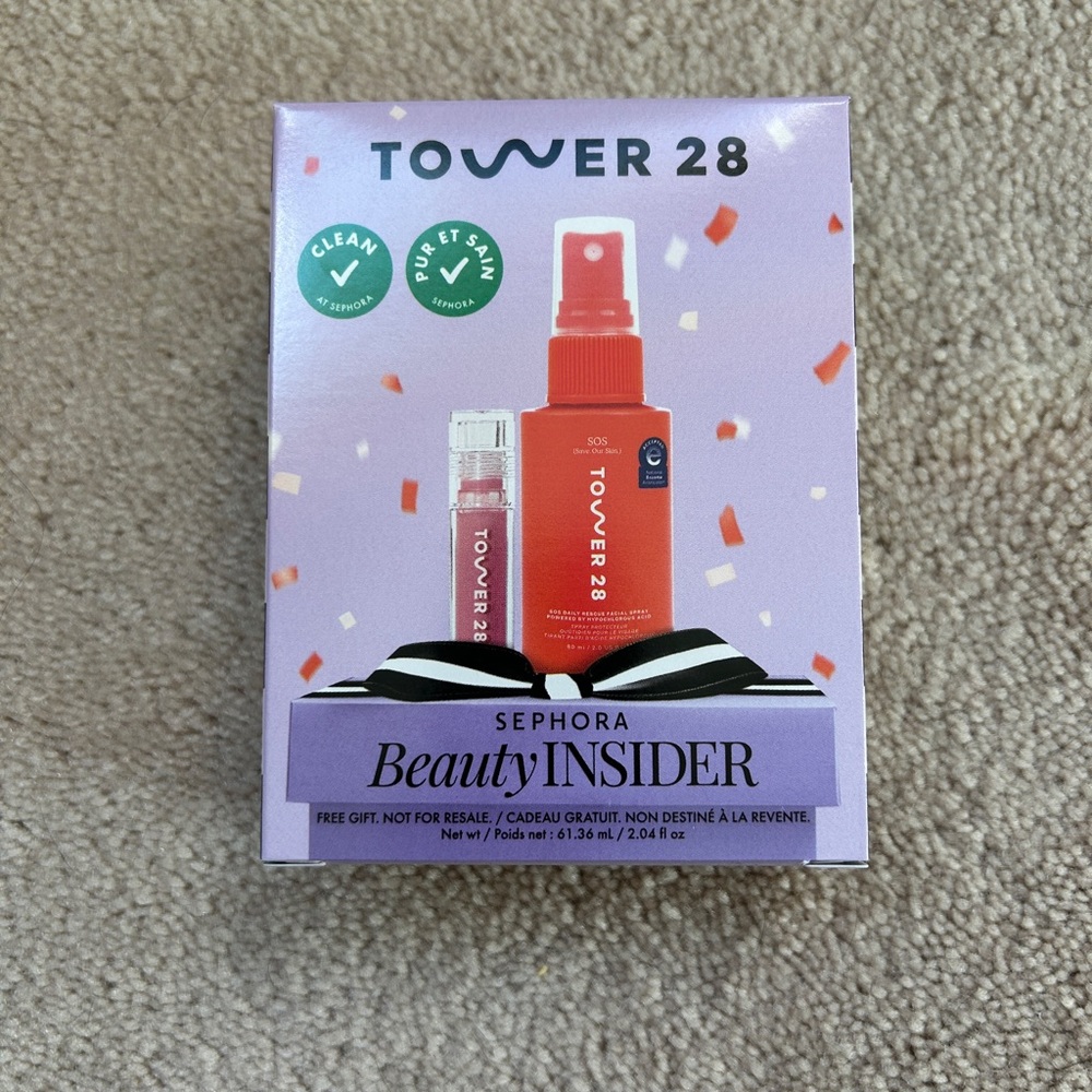 Tower 28 Makeup Lip and facial spray. NEW.